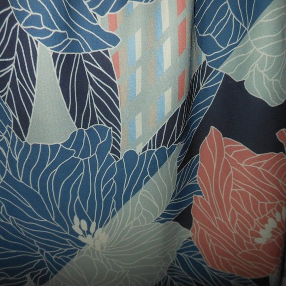 Pink Martini Pink and Blue Floral Dress - Size Large - Picture 3 of 7